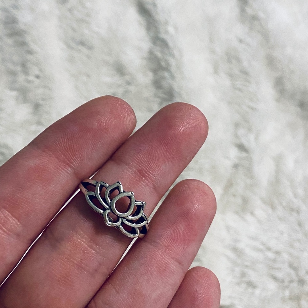 lotus silver ring